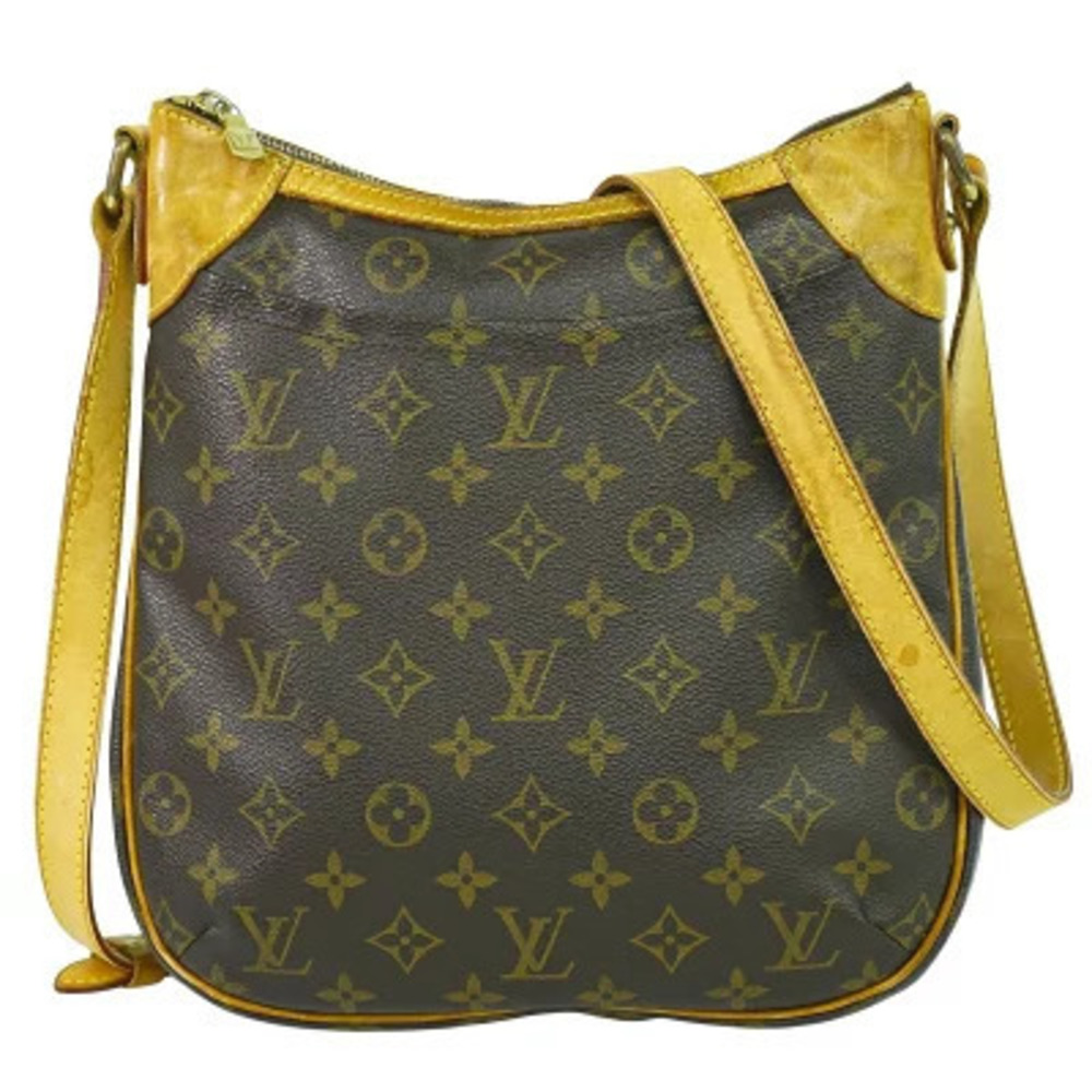 Louis Vuitton LV Odeon Monogram Pochette Shoulder Bag Canvas Leather Brown